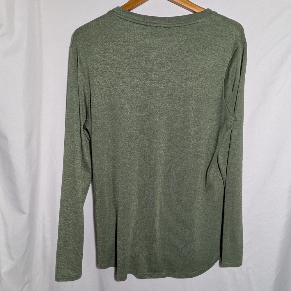 Banana Republic Long‎ Sleeve T-shirt  Olive Green Soft Light-Weight Classic XL - Picture 2 of 10